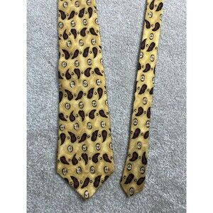 Chaps Ralph Lauren Men’s Tie Yellow And Blue Teardrop Design See‎ Notes